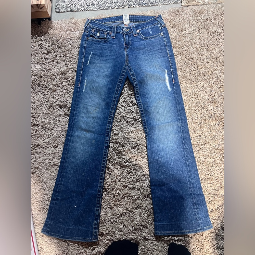 True Religion Becky Dark Blue Flare Jeans